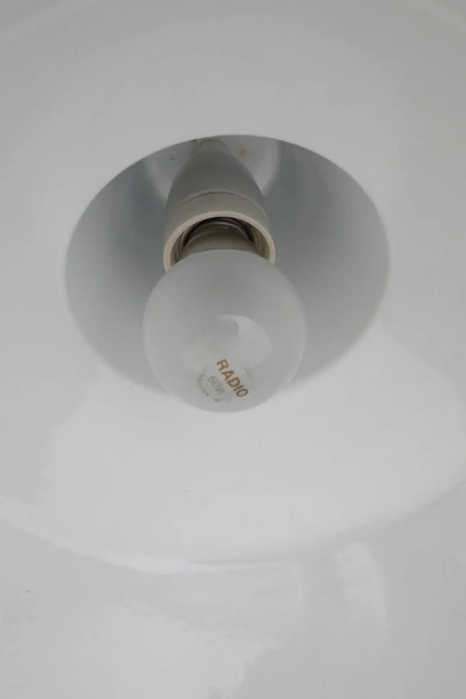 Hot Pamono Danish White Enamel Workshop Pendant Lamp by Axel Wedel Madsen for Louis Poulsen, 1970s