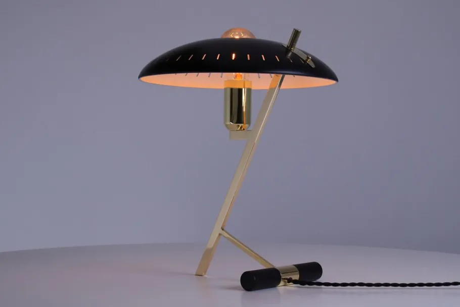 Sale Pamono Decora Z Table Lamp in Brass by Louis Kalff for Philips, 1950s