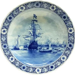 New Pamono Delft Bottle Wall Plate After van de Velde from Porceleyne Fles, 1898