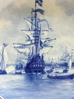 New Pamono Delft Bottle Wall Plate After van de Velde from Porceleyne Fles, 1898