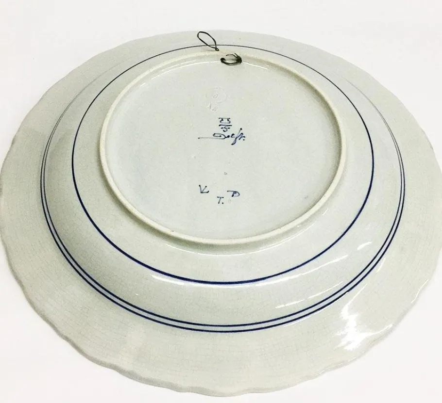 New Pamono Delft Bottle Wall Plate After van de Velde from Porceleyne Fles, 1898