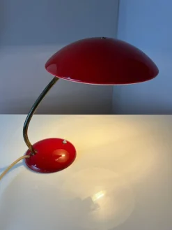 Hot Pamono Desk Lamp in Red by Christian Dell for Kaiser Idell