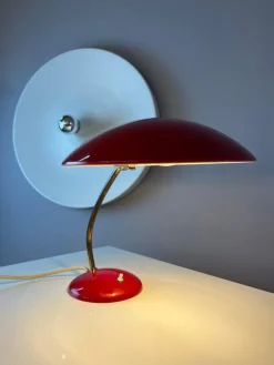 Hot Pamono Desk Lamp in Red by Christian Dell for Kaiser Idell