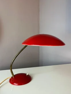 Hot Pamono Desk Lamp in Red by Christian Dell for Kaiser Idell