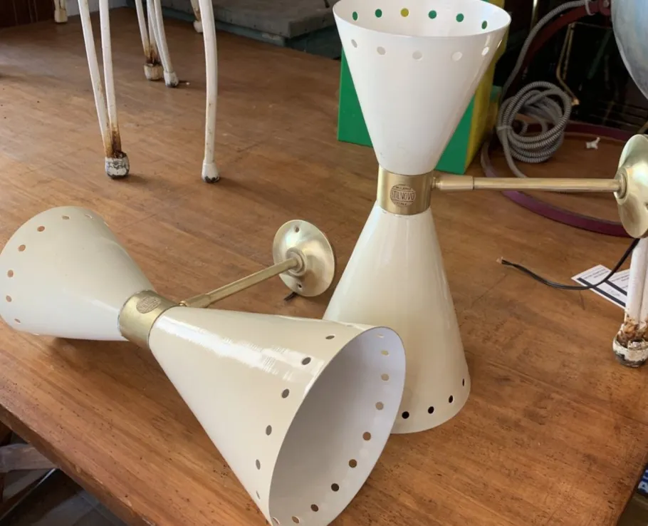 Hot Pamono Diablo Model Wall Light from Stilnovo, 1950s