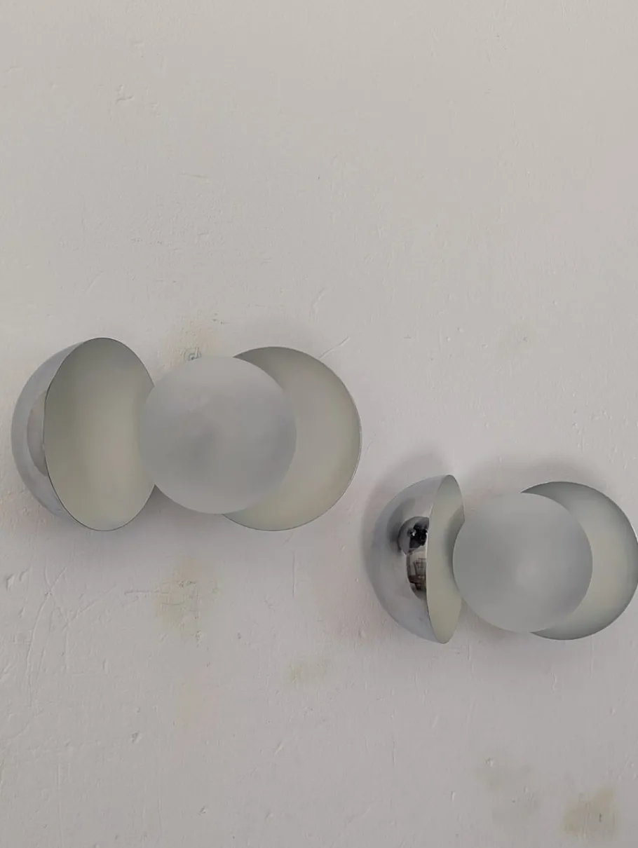 New Pamono Diaframma Sconce from Fontana Arte, 1960s