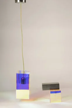 Sale Pamono Didodado Iridescent Acrylic Glass Pendant and Wall Light from Emporium, 1990s, Set of 2