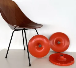 Discount Pamono Disc Wall Sconces in the style of Charlotte Perriand, Germany, 1980s, Set of 3