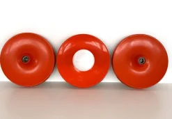 Discount Pamono Disc Wall Sconces in the style of Charlotte Perriand, Germany, 1980s, Set of 3