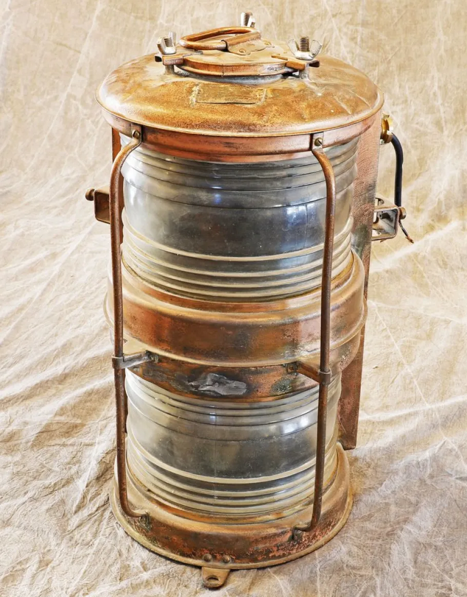 Hot Pamono Dock Lens Boat Deck Light from Norton Sento, 1953