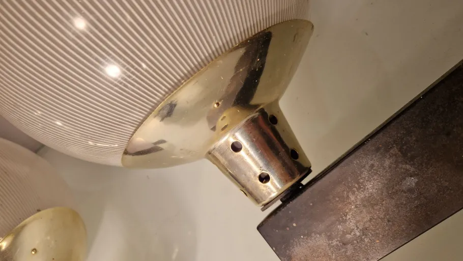 Best Pamono Double Fresnel Glass and Polished Aluminum Wall Light, 1960s