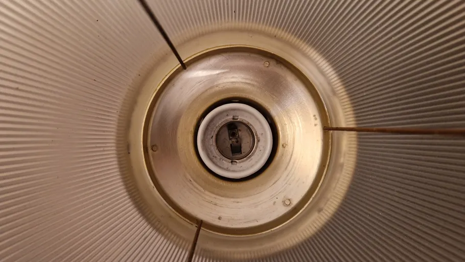 Best Pamono Double Fresnel Glass and Polished Aluminum Wall Light, 1960s