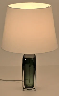 Discount Pamono Doublecoated Blue-Green Glass Table Lamp by Carl Fagerlund for Orrefors, 1950s