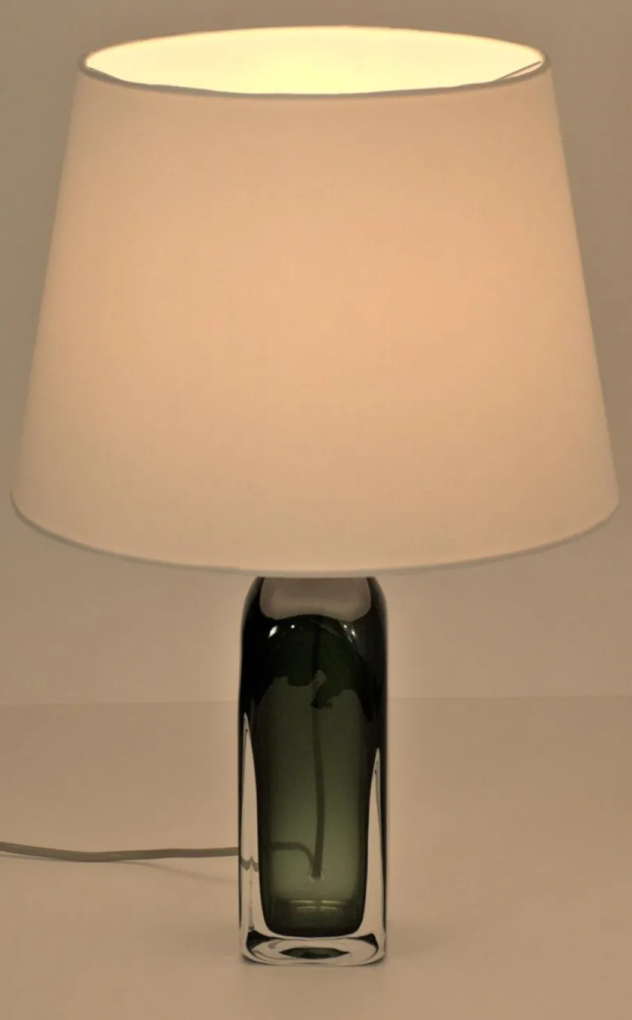 Discount Pamono Doublecoated Blue-Green Glass Table Lamp by Carl Fagerlund for Orrefors, 1950s