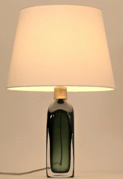 Discount Pamono Doublecoated Blue-Green Glass Table Lamp by Carl Fagerlund for Orrefors, 1950s