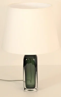 Discount Pamono Doublecoated Blue-Green Glass Table Lamp by Carl Fagerlund for Orrefors, 1950s