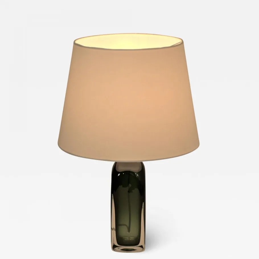 Discount Pamono Doublecoated Blue-Green Glass Table Lamp by Carl Fagerlund for Orrefors, 1950s