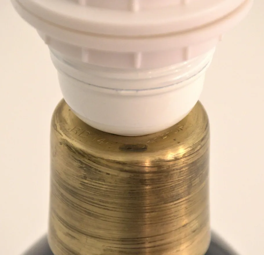 Discount Pamono Doublecoated Blue-Green Glass Table Lamp by Carl Fagerlund for Orrefors, 1950s