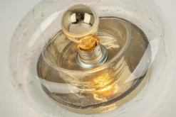 Discount Pamono Doughnut Wall Light in Clear Glass from Doria Leuchten, Germany, 1960s