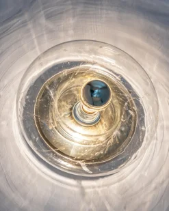 Discount Pamono Doughnut Wall Light in Clear Glass from Doria Leuchten, Germany, 1960s