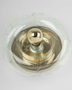 Discount Pamono Doughnut Wall Light in Clear Glass from Doria Leuchten, Germany, 1960s