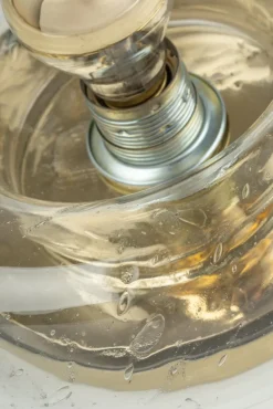 Discount Pamono Doughnut Wall Light in Clear Glass from Doria Leuchten, Germany, 1960s