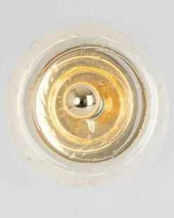 Discount Pamono Doughnut Wall Light in Clear Glass from Doria Leuchten, Germany, 1960s