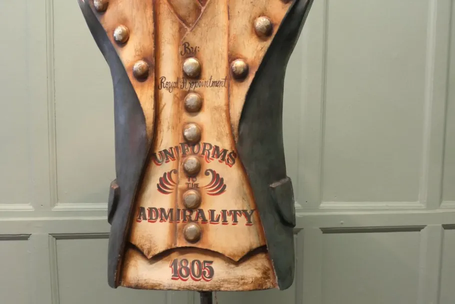 Online Pamono Dressed Navy Sculpture Floor Lamp Fibreglass Mannequin in 19th Century Dress, 1960