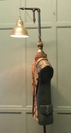 Online Pamono Dressed Navy Sculpture Floor Lamp Fibreglass Mannequin in 19th Century Dress, 1960