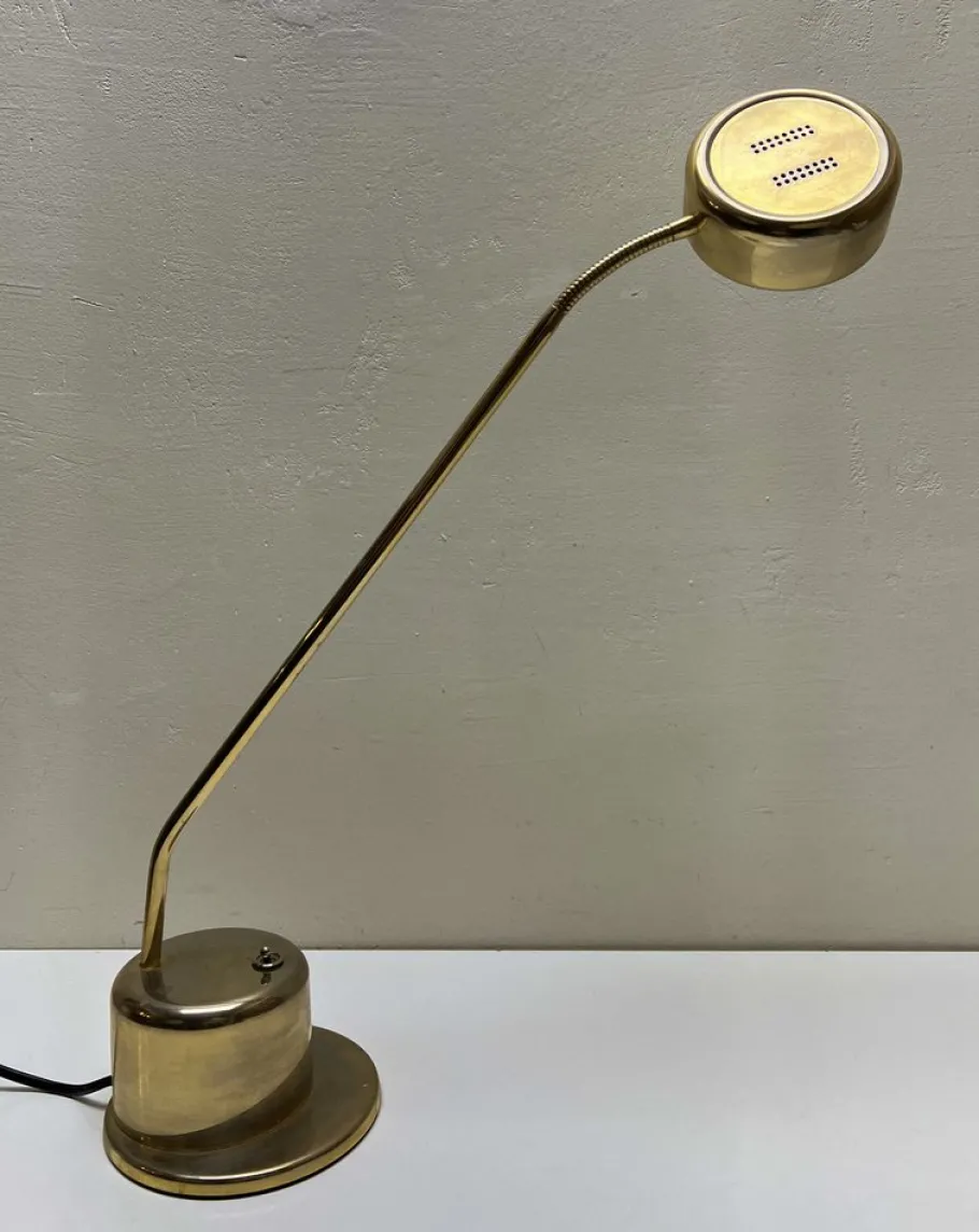 New Pamono Dutch Brass Desk Lamp by Vrieland, 1970s