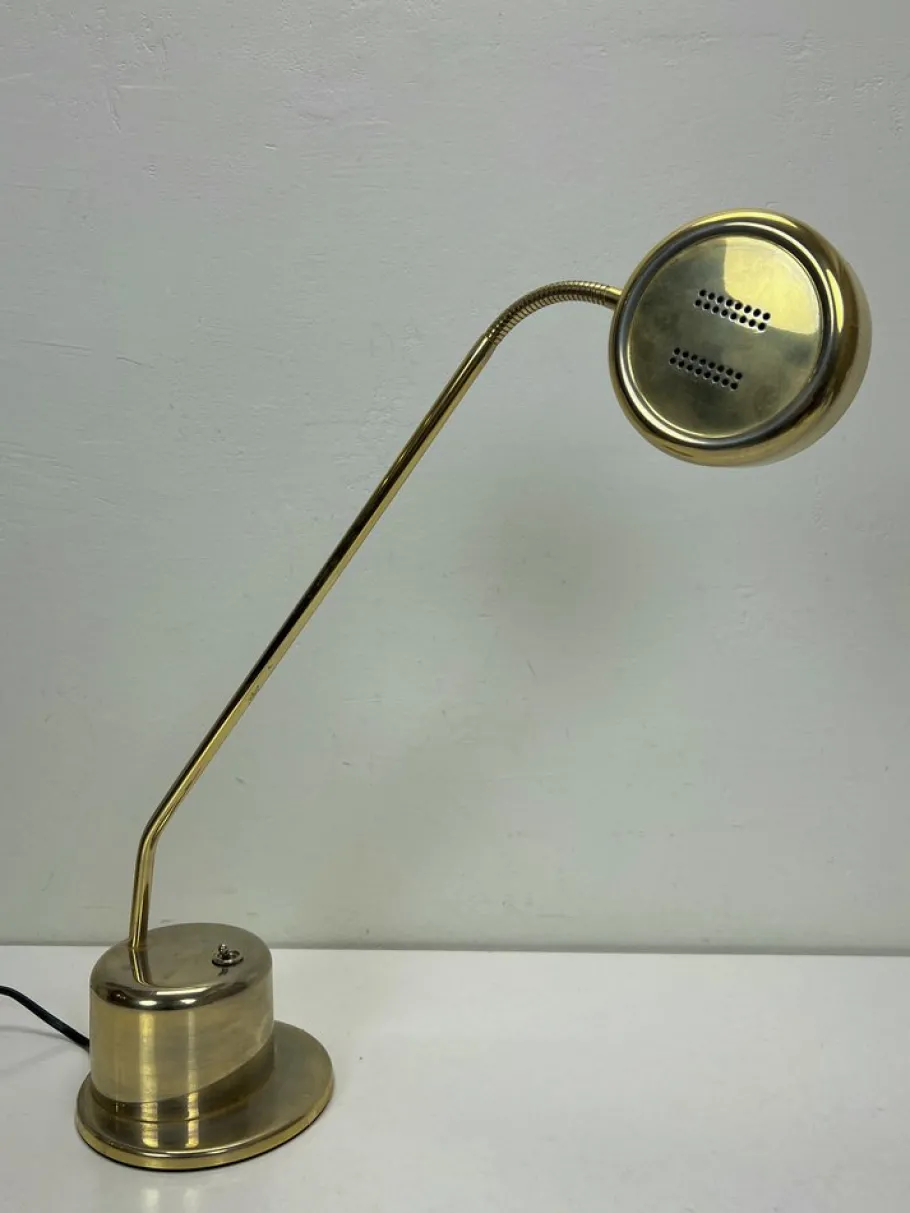 New Pamono Dutch Brass Desk Lamp by Vrieland, 1970s