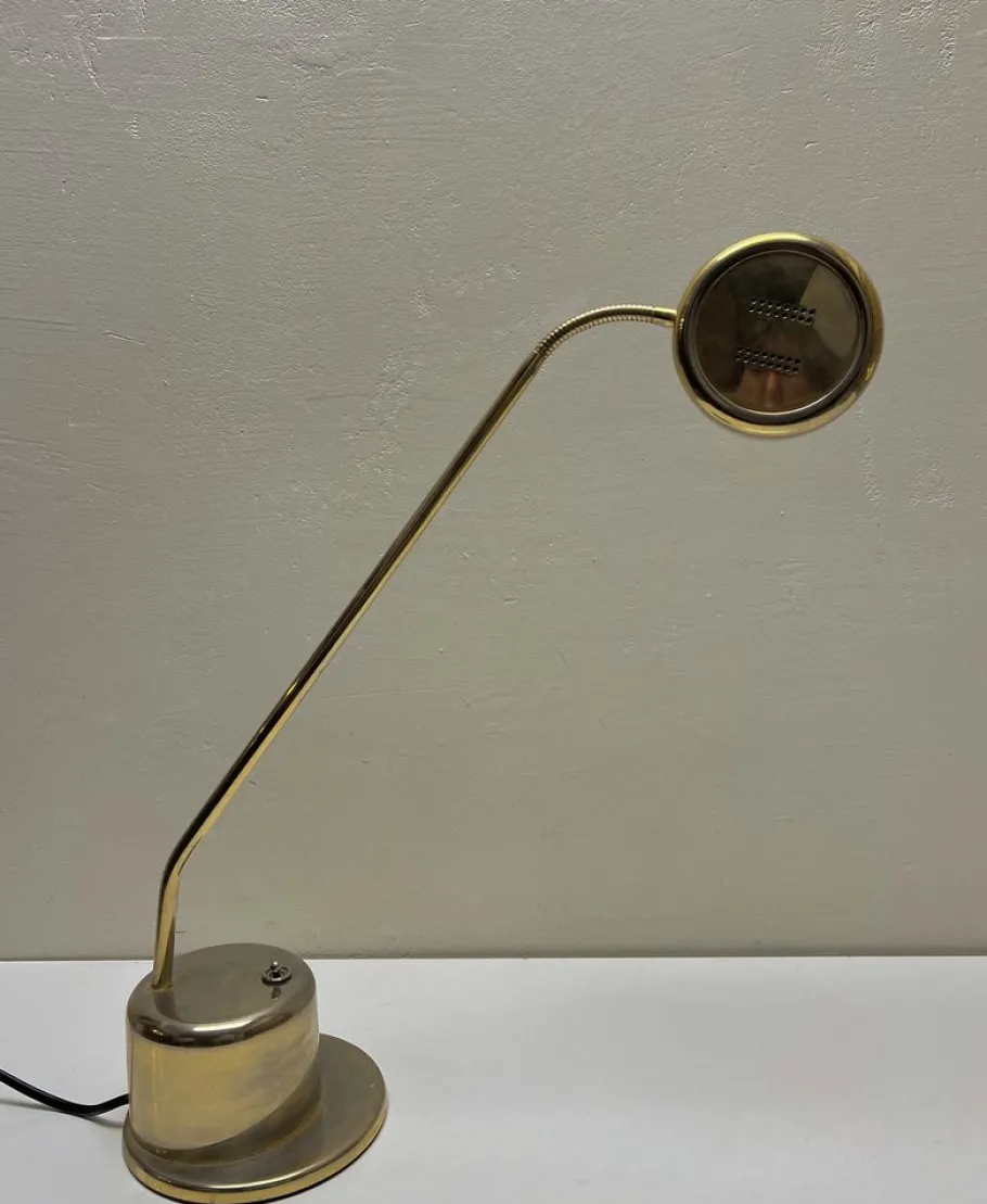 New Pamono Dutch Brass Desk Lamp by Vrieland, 1970s