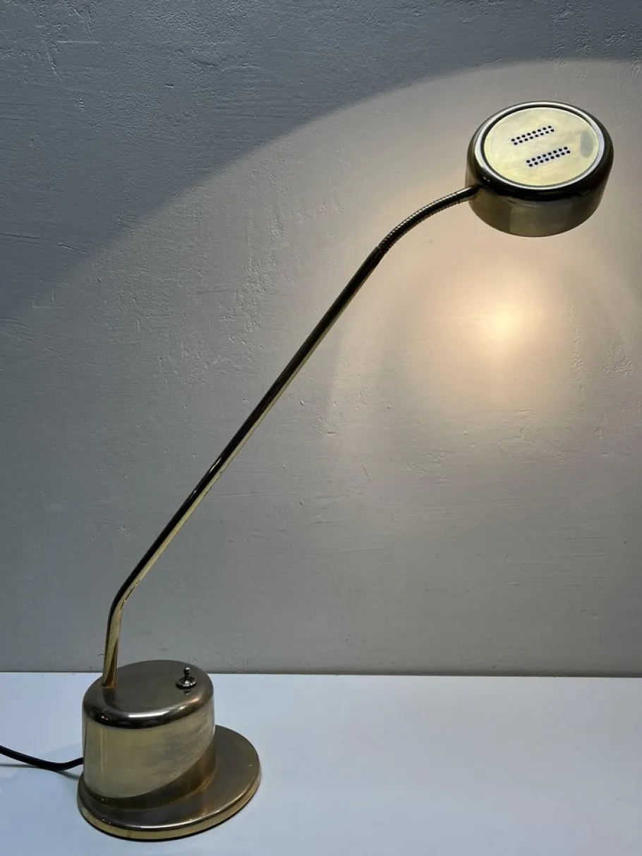 New Pamono Dutch Brass Desk Lamp by Vrieland, 1970s