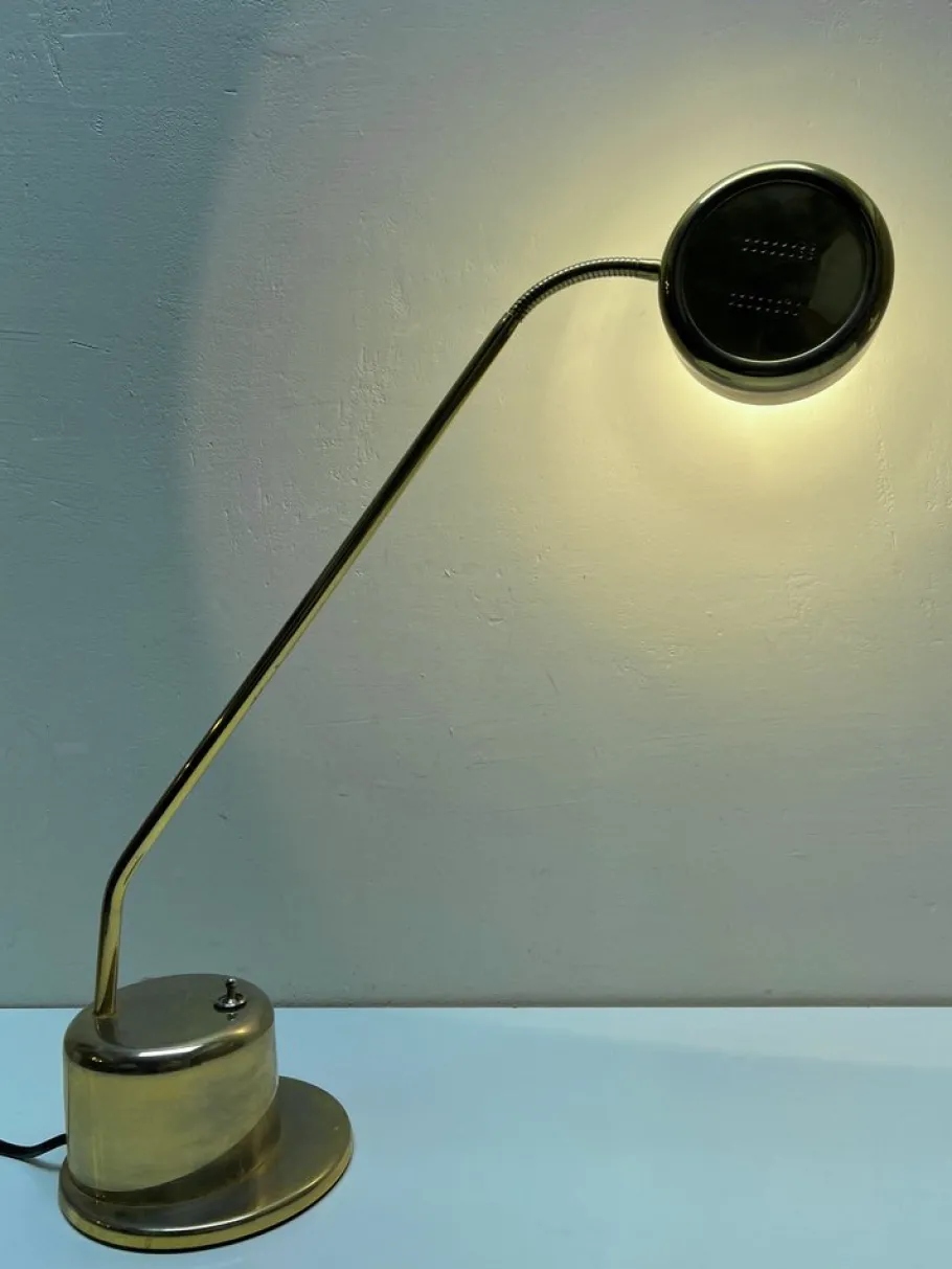 New Pamono Dutch Brass Desk Lamp by Vrieland, 1970s
