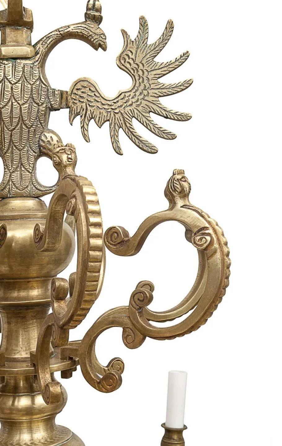 New Pamono Dutch Brass 8-Light Chandelier