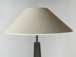 Clearance Pamono Dutch Brutalist Wabi Sabi Bouclé & Ceramic Floor Lamp, 1960s