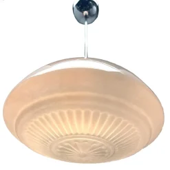 Online Pamono Dutch Pendant Stem Lamp with a Globular Opaline Shade from Phillips, 1930s