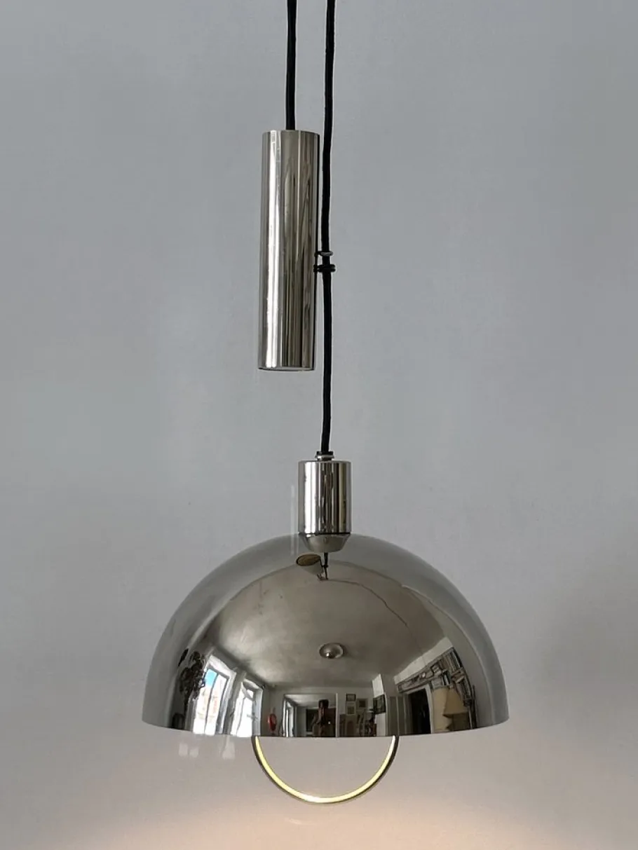 Hot Pamono Early Bauhaus Pulley Pendant Lamp HMB 25/300 by Marianne Brandt for Tecnolumen, 1980s
