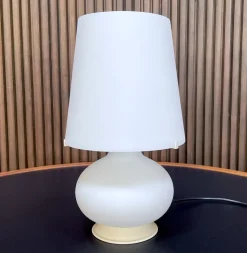 Pamono Early Edition Small Glass Table Lamp by Max Ingrand for Fontana Arte, Italy, 1960s