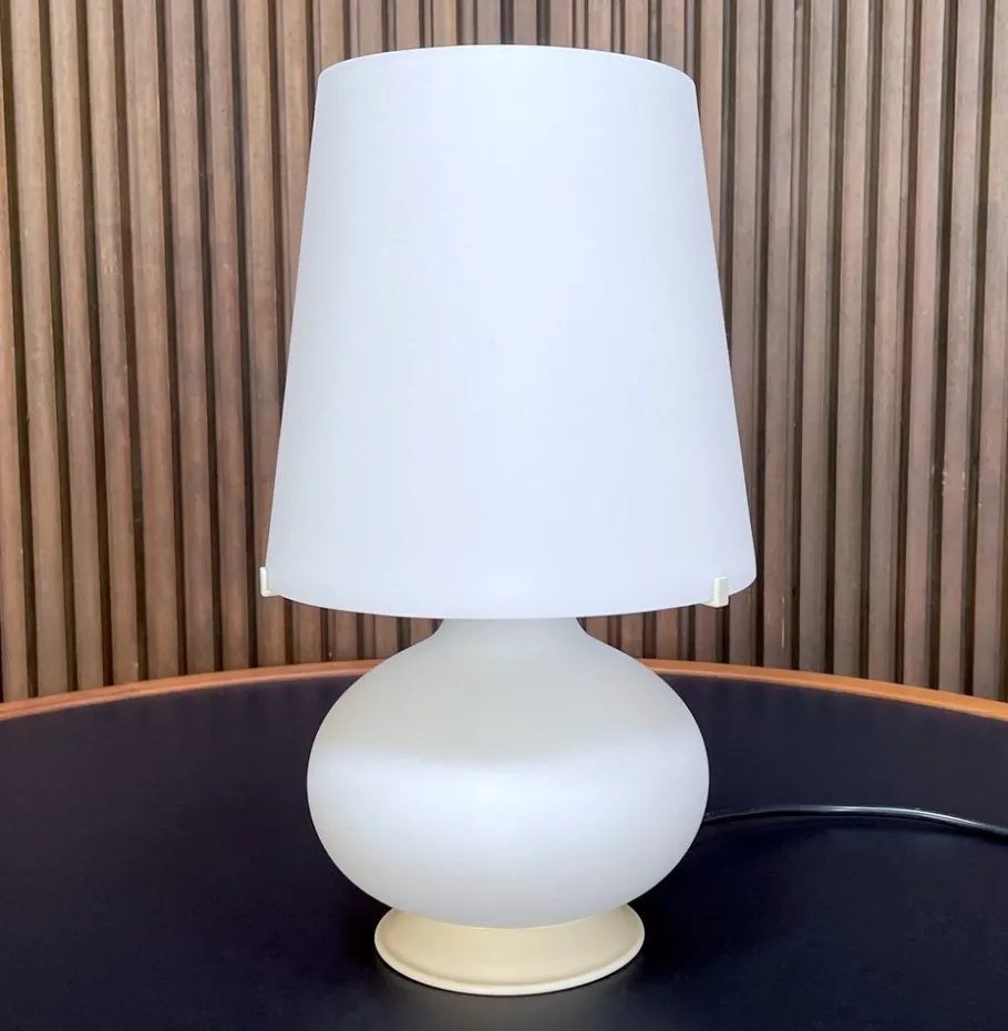 Pamono Early Edition Small Glass Table Lamp by Max Ingrand for Fontana Arte, Italy, 1960s