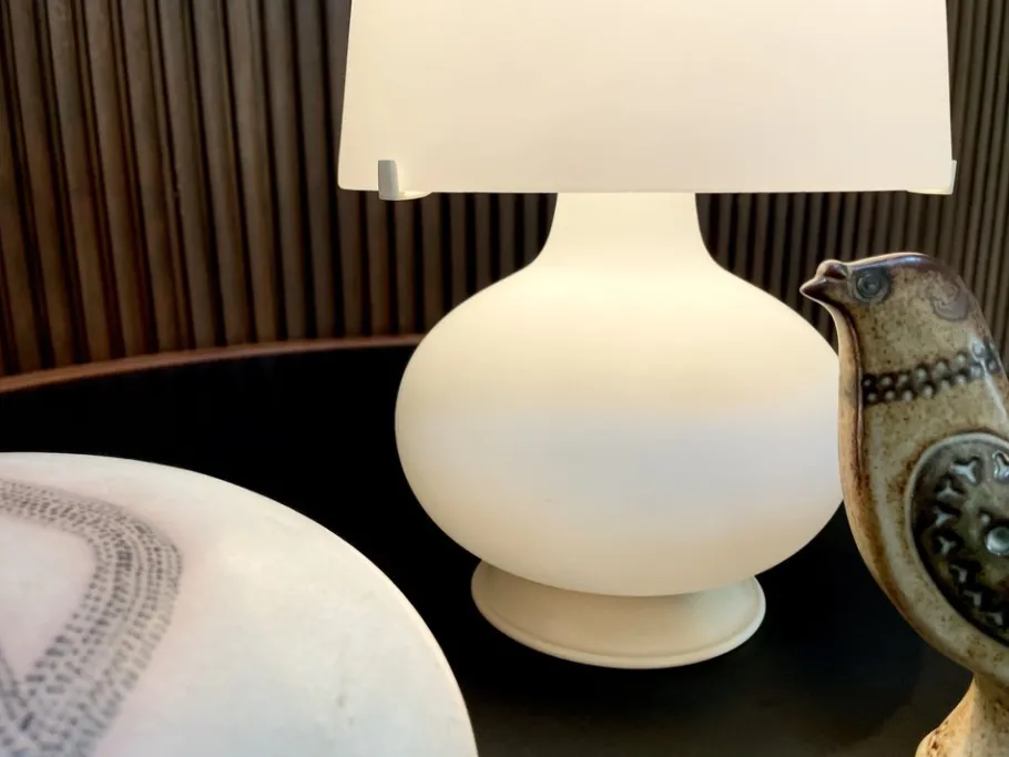 Pamono Early Edition Small Glass Table Lamp by Max Ingrand for Fontana Arte, Italy, 1960s