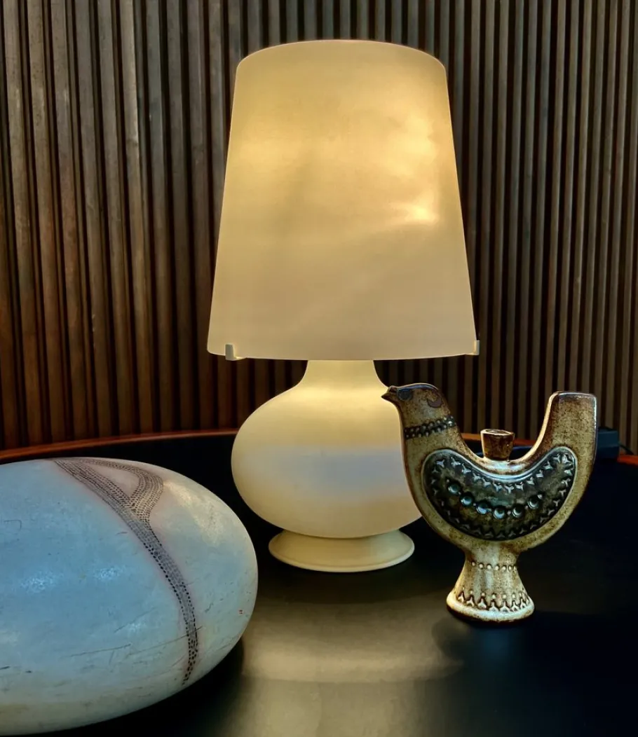 Pamono Early Edition Small Glass Table Lamp by Max Ingrand for Fontana Arte, Italy, 1960s
