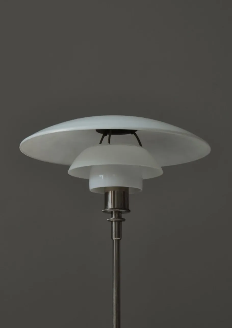 Outlet Pamono Early Pat. Appl. PH-Lamp Table Lamp in Chromed Brass attributed to Poul Henningsen for Louis Poulsen, 1927