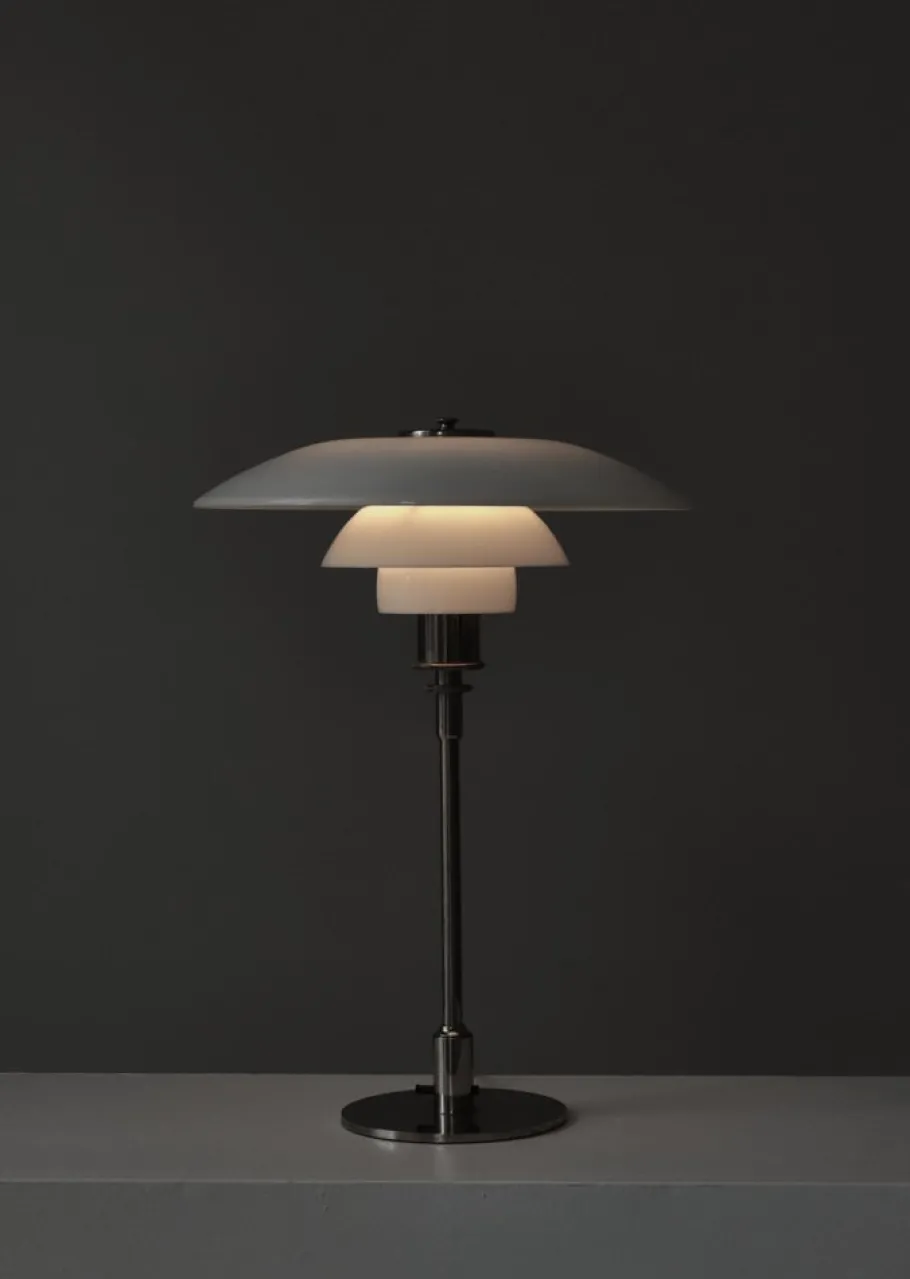 Outlet Pamono Early Pat. Appl. PH-Lamp Table Lamp in Chromed Brass attributed to Poul Henningsen for Louis Poulsen, 1927
