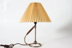 Discount Pamono Early Table and Wall Lamp Model 306 in Brass with Original Paper Shade by Kaare Klint, 1940s