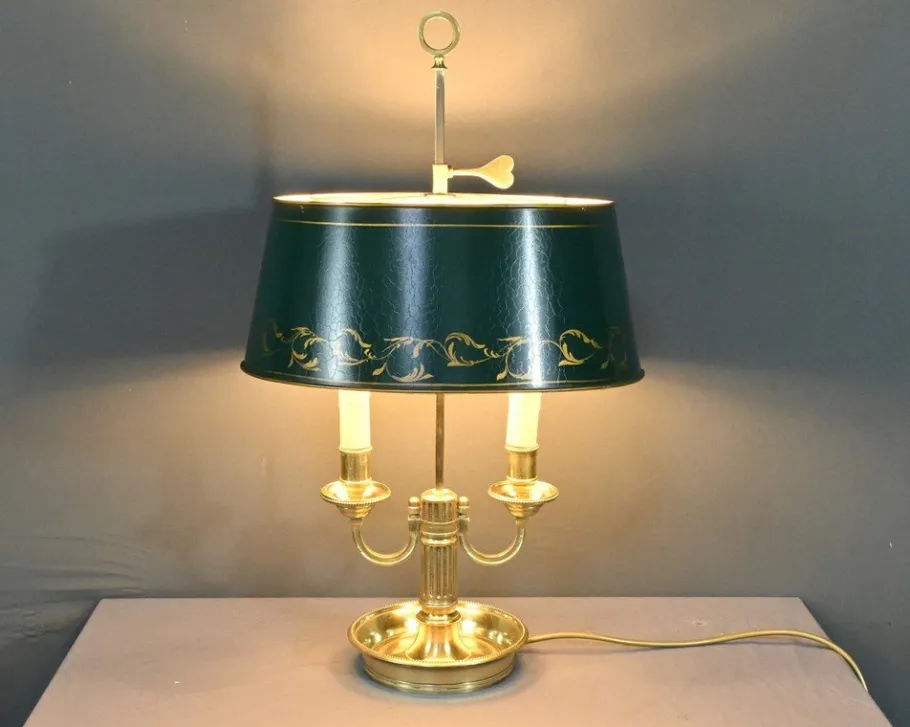 New Pamono Early 20th Century Bouillotte Lamp with 2 Lights