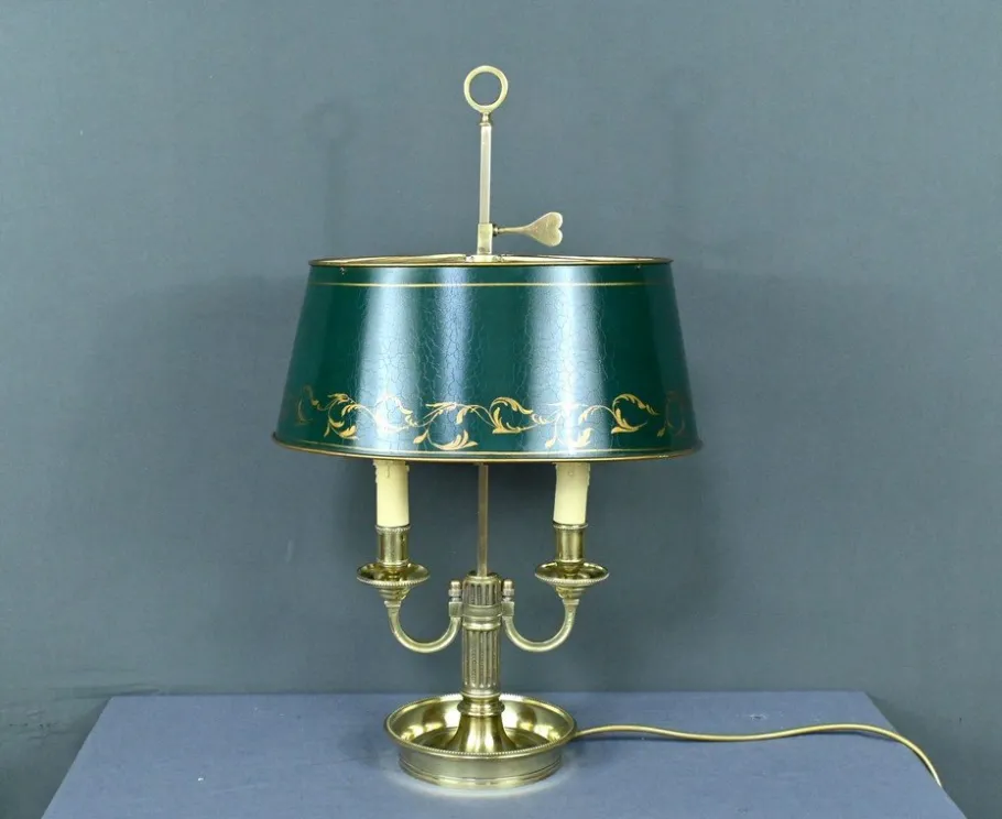 New Pamono Early 20th Century Bouillotte Lamp with 2 Lights