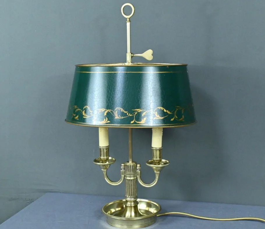 New Pamono Early 20th Century Bouillotte Lamp with 2 Lights