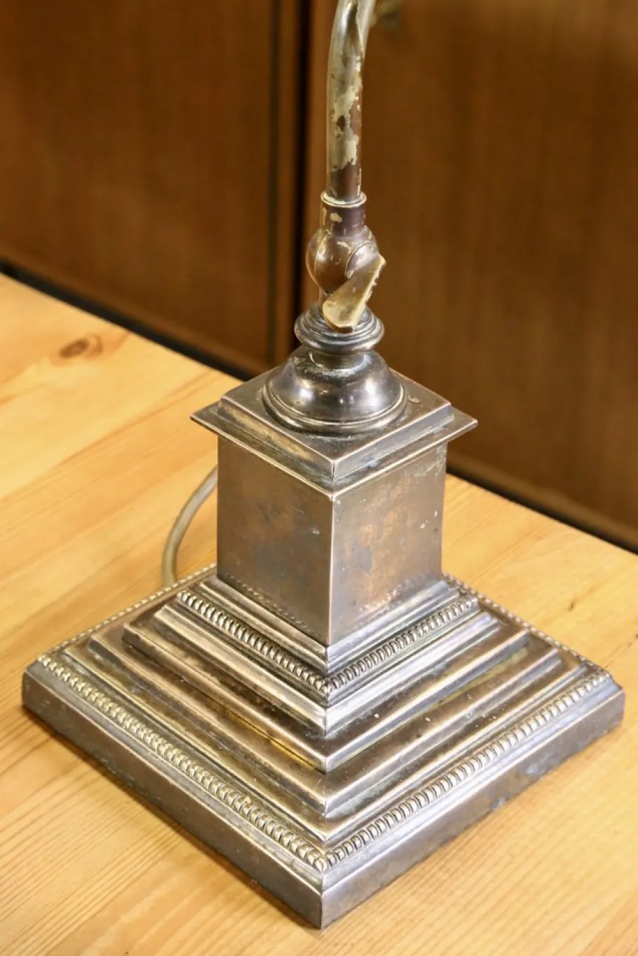 Online Pamono Early 20th Century Edwardian Brass Bankers Desk Lamp, 1900s