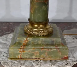 Best Pamono Early 20th Century Empire Column Lamp in Green Onyx